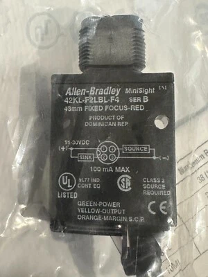 Allen-Bradley Rockwell Automation Red Photoswitch MiniSight 42KL-F2LBL-F4 BNIB - Image 1 of 4