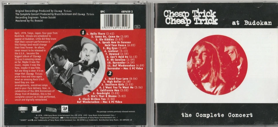 Cheap Trick At Budokan The Complete Concert 2 CD EPC 489650 2  5099748965028 - Bild 1 von 1