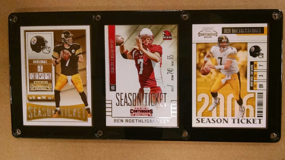 BEN ROETHLISBERGER 3 PLACAS PLACA - PITTSBURGH STEELERS MIAMI OHIO BIG BEN - Imagem 1 de 1