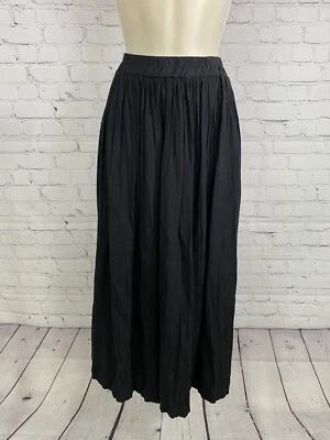 Maxi Falda Larga Fluida De Colección Stonebridge Negra Pull On Forrada Cintura Elástica PL Foto 1 de 4