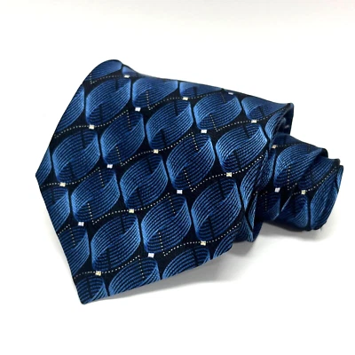 Мужской галстук Louis Roth - 100% шелк сделано в США синий узор - Изображение 1 из 4