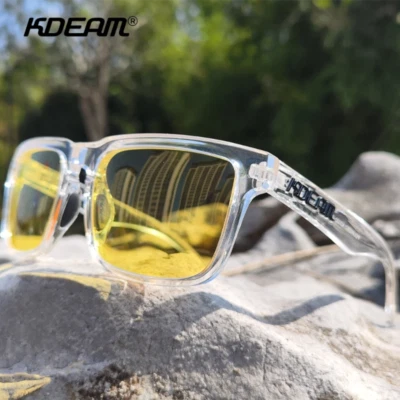 KDEAM Men XXL Oversize Polarized Square Sunglasses Driving Fishing Sport Eyewear - Image 1 of 4