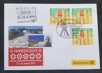 [SJ] Germany Campen Lighthouses 2019 Map Tower (FDC) *NORDIA - Image 1 of 4
