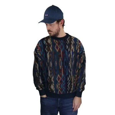 Vintage Pendleton 100% Wool Coogi Style Textured Grandpa Crewneck Sweater Mens M - Image 1 of 4
