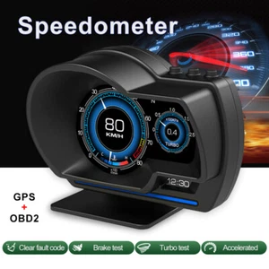 Digital Speedometer Car OBD2 GPS Head Up Display HUD Gauge 3"LCD for All Vehicle - Picture 1 of 13