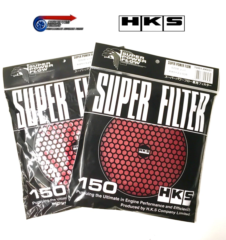 Par HKS 150mm Filtro de Aire Elementos Rojo - Para R32 Skyline GTR RB26DETT - Imagen 1 de 1