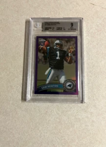 2011 Topps Chrome Purple Refractors #1 Cam Newton BGS 9 Mint RC 334/499 - Picture 1 of 2