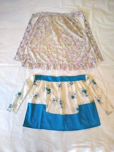 Halbschürzen 2 Stück Blumen Retro Landhaus handgenäht Landhaus Taschen Vintage - Bild 1 von 8