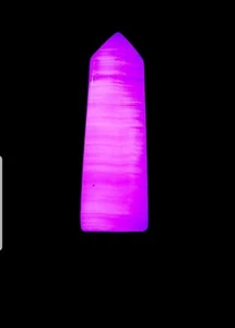 PINK MANGANO CALCITE Tower UV Reactive Natural Stone - Picture 1 of 6