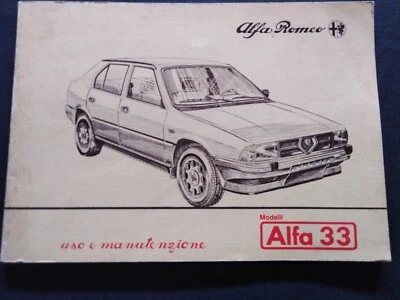 ALFA ROMEO 33    LIBRETTO USO MANUTENZIONE EDIZ  11/1984   (43 ) - Immagine 1 di 4