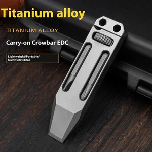 EDC Titanium Mini Multi Tools Adjustable Wrench Pocket Pry Bar Crowbar with Bi#C - Picture 1 of 15
