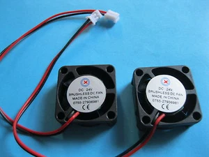 2 piezas ventilador de refrigeración de CC sin escobillas 24V 2510S 5 hojas 25x25x10 mm cojinete de manga 2 pines - Imagen 1 de 4
