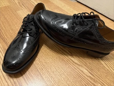 Bostonian Men's Oxford DRESS BLACK SUIT FORMAL PATENT LEATHER Shiny SHOES 9.5M - Image 1 of 4