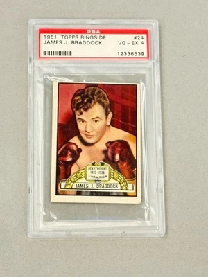 1951 TOPPS RINGSIDE James J. Braddock PSA 4 Cinderella Man Boxing Champion - Image 1 of 3
