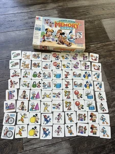 Milton Bradley 1990 Mickey Mouse Memory Game Complete Vintage Disney Kids  - Picture 1 of 6
