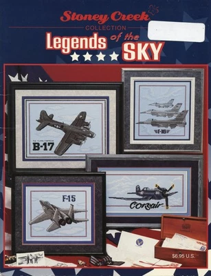 Legends Of The Sky Cross Stitch Pattern Stoney Creek Book 191 Military Airplanes - Image 1 of 2