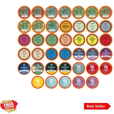 Paquete de variedad de muestreador de té surtido Two Rivers para cerveceros Keurig K-Cup, 40 unidades Foto 1 de 4