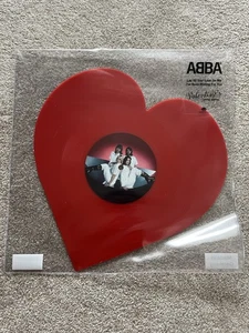 ABBA - Lay All Your Love On Me/I’ve Been Waiting For You Heart Shaped Red Vinyl - Picture 1 of 2