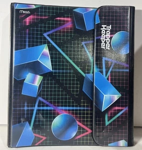 VINTAGE RETRO KLASSISCHER STIL MEAD TRAPPER KEEPER 3 RINGORDNER MIT 2 ORDNERN - Bild 1 von 9