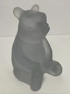 Statuina Disney Classic Winnie The Pooh 5" vetro cristallo smerigliato di Charpente - Foto 1 di 11