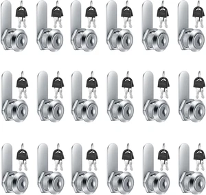 6 Stück Vorreiberschloss Aktenschrank Zylinder Vorreiberschloss (verschiedene Schlüssel), 5/8 Zoll Schlüssel - Bild 1 von 12