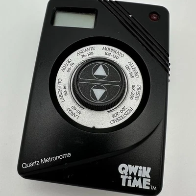 Qwik Time QT-3 Cuarzo Metrónomo Negro Portátil Probado Excelente Estado Foto 1 de 3
