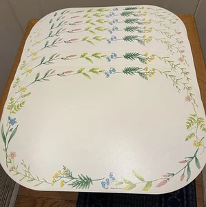 Vtg Corelle Coordinates My Garden Reversible Vinyl Placemats 7 - Picture 1 of 2