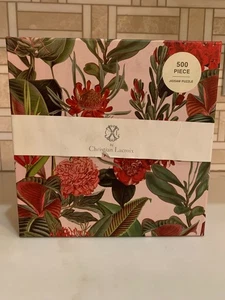 Christian Lacroix 500 Piece Jigsaw Puzzle – Red & Green Floral – Galison – NEW - Picture 1 of 3