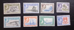 KGVI Gilbert & Ellice Islands SG47-54 (2d-5/-) Mounted Mint - Picture 1 of 2