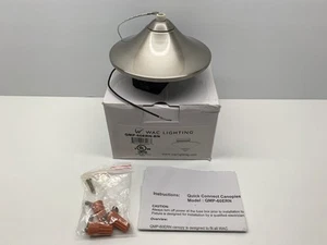 WAC Lighting Quick Connect 4.5” Pendant Canopy Brushed Nickel QMP-60ERN-BN - Picture 1 of 3