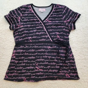 Koi Kathy Peterson V-Ausschnitt Still Top Shirt M Brustkrebs Unterstützung Tasche Peelings - Bild 1 von 9