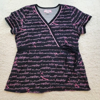 Camisa Top de Enfermería Koi Kathy Peterson Cuello en V M Soporte para Cáncer de Mama Bolsillo Exfoliantes Foto 1 de 4