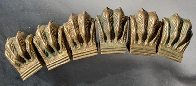 Antique/Vintage Lion Claw Feet Furniture Table Leg Foot Brass Hardware Lot of 6 - Image 1 of 4