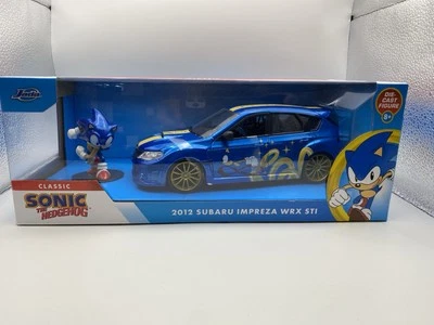 2012 SUBARU IMPREZA WRX STI & "SONIC THE HEDGEHOG" FIGURE 1/24 BY JADA 35871 - Image 1 of 4