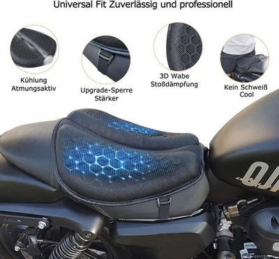 Gel Motorrad Sitzkissen Kissenauflage Sitzeinlage Gelkissen Moto Sitzpolster - Bild 1 von 4