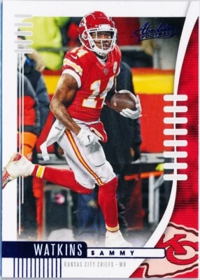 Sammy Watkins BLUE 2019 Panini Absolute Football #39 Kansas City Chiefs - Image 1 of 2