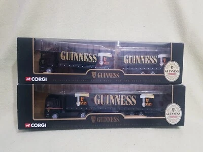 Corgi 59529 and 59531 Guinness ERF Curtainside HGV Lorry Die Cast - Image 1 of 4