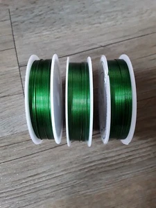 Alambre artesanal de cobre 3X carrete 0,5 mm VERDE alambre fabricación de joyas Bonzai Ect 8 m - Imagen 1 de 7