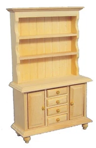 Dolls House Natural Finish Wooden Welsh Dresser Kitchen 1:12 Scale BEF063 Tumdee - Picture 1 of 8