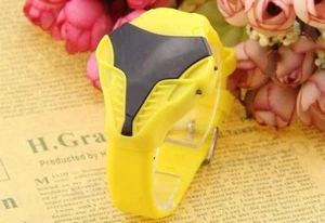 UK SELLER: Yellow Kids Digital LED Wrist Watch For Men & Boys Silicone Strap - Picture 1 of 1