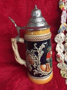 Vtg Western Germany Lidded Stein Madot nie lebens mud - Picture 1 of 5