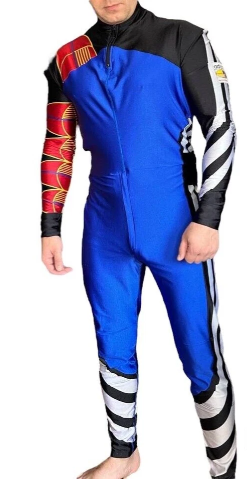 Rare Vintage ADIDAS WINSPEED Cycling Suite Body Costume Winter Patch Logo L - Image 1 of 4