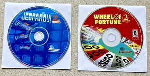 Jeopardy Wheel of Fortune PC CD Rom Juegos Solo Disco Infogramas 2000 Ganar 95 Lote 2 - Imagen 1 de 6