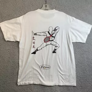 VINTAGE NetCruiser T-Shirt Samurai Playing Tennis Single Stitch NetCom 90s Gr. L - Bild 1 von 11