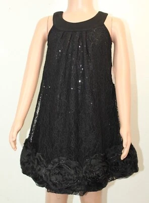 Vestido lápiz labial niñas niños estilo 4121 talla 10 negro nuevo sin etiquetas Foto 1 de 4