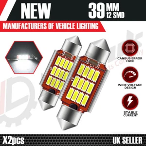 BMW E39 E46 E60 E90 E91 ERROR FREE Number Plate LED 5500K WHITE Light Bulbs - Picture 1 of 7