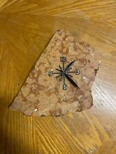 Handmade clock granite large 8x8 longest sections face is polished rough edge 