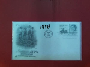 U. S.Stamp FDC-1898 Coil -Handcar 1880s  -Art Craft cachet-comb. shipping - Picture 1 of 1