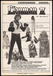 LIONMAN II : THE WITCHQUEEN__Original 1983 Trade print AD / poster_FRANK MORGAN - Picture 1 of 1