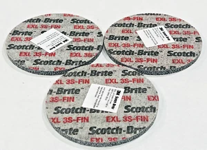 (3) 3M Scotch-Brite EXL Unitized Wheel 4" x 1/4”x 1/4" 3S Fine 28000 - Picture 1 of 4